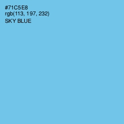 #71C5E8 - Sky Blue Color Image